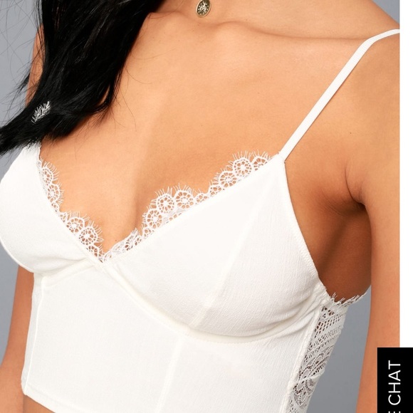 Free People Tops - Belle white lace brami